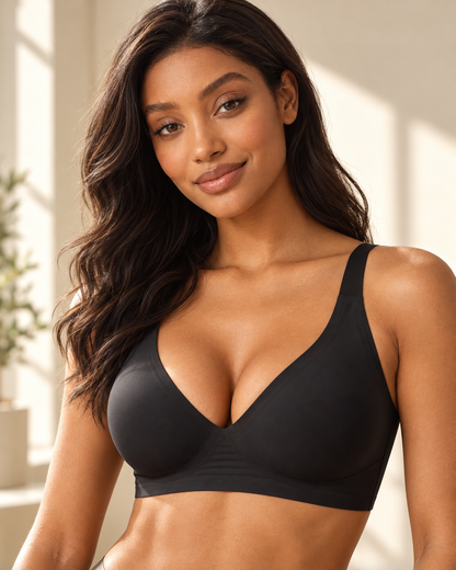 Deep V Wireless Push-Up Bra